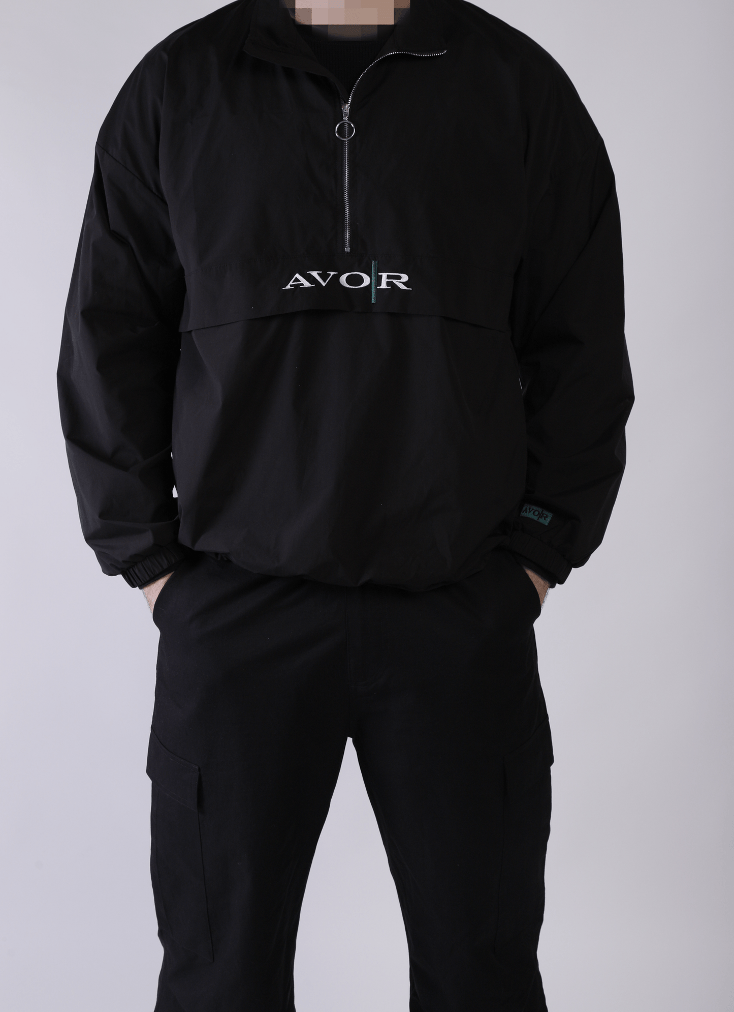 Avoir Unisex Black Quarter Zip - Black - Avoir L'espoir