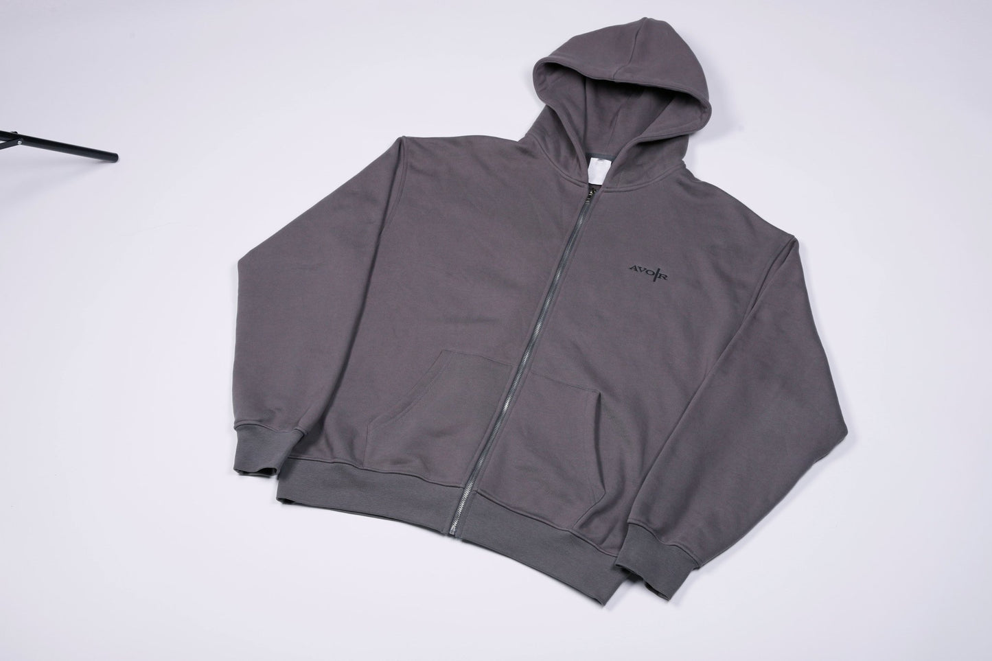 Grey Zip Up Hoodie - Avoir L'espoir