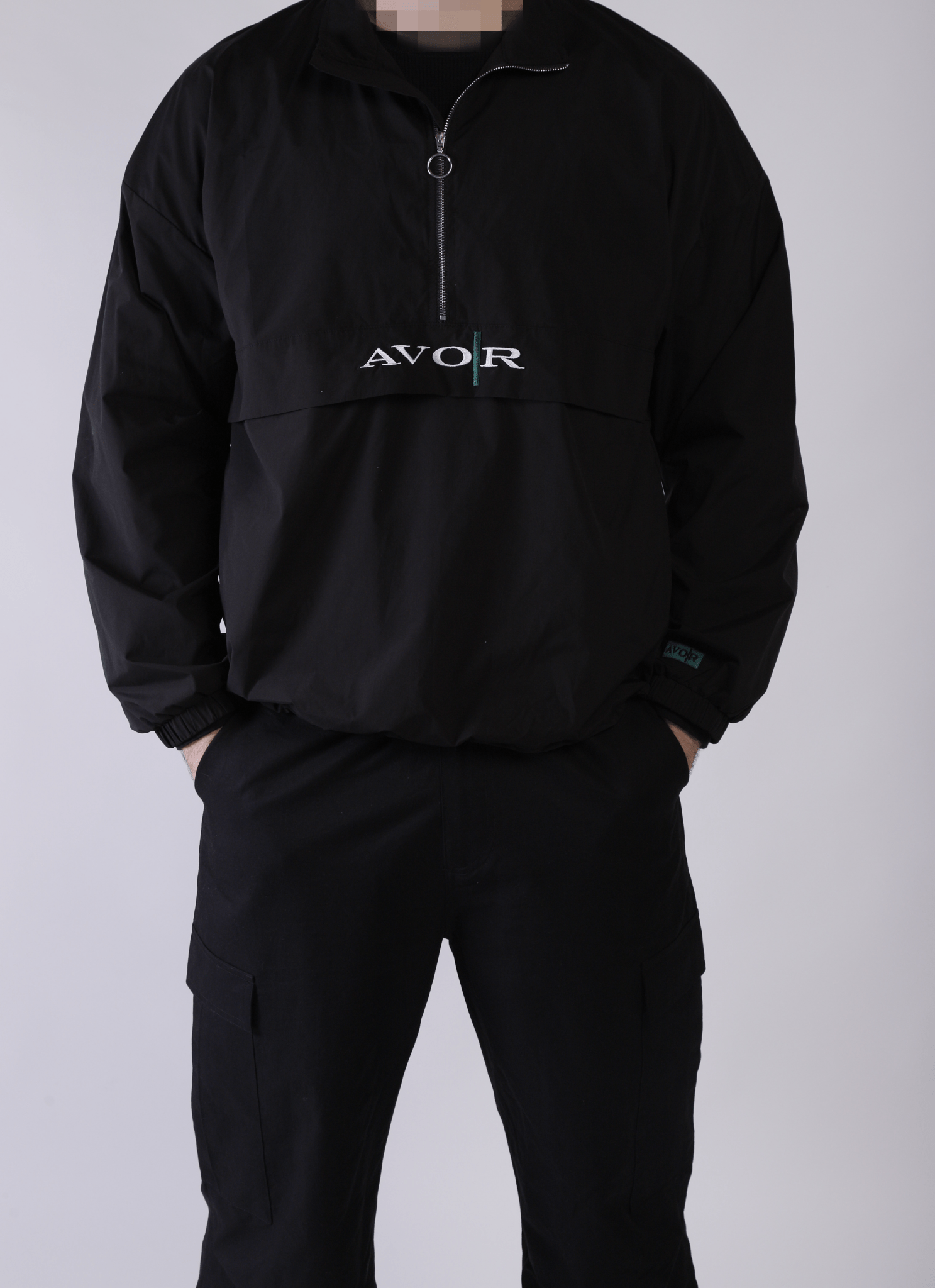 Avoir Unisex Black Quarter Zip - Black - Avoir L'espoir