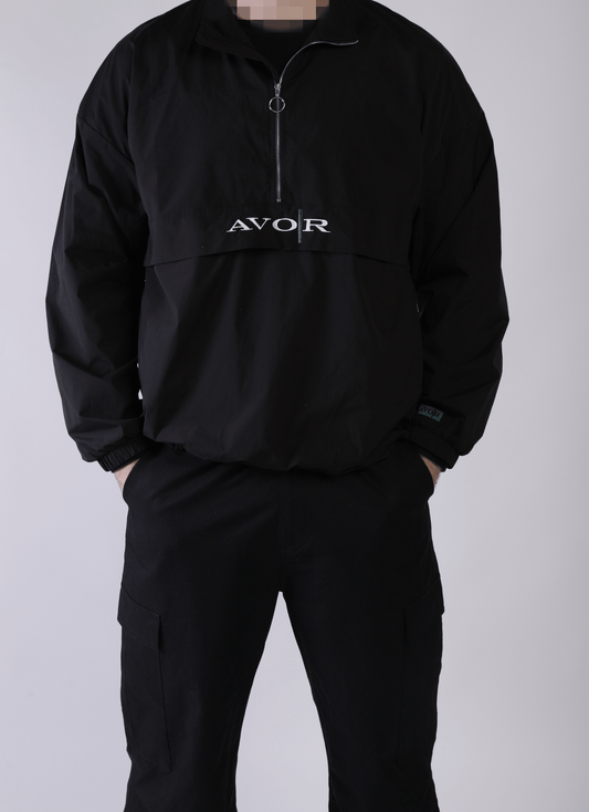 Avoir Unisex Black Quarter Zip - Black - Avoir L'espoir